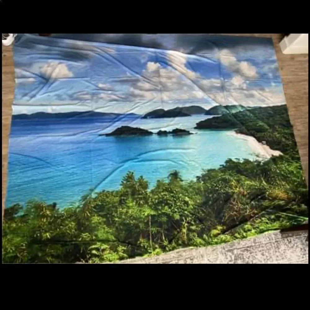Society6 Tropical Beach Island Tapestry